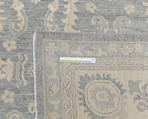 12x14 Ziegler Gray Afghan Hand Knotted Wool Area Rug